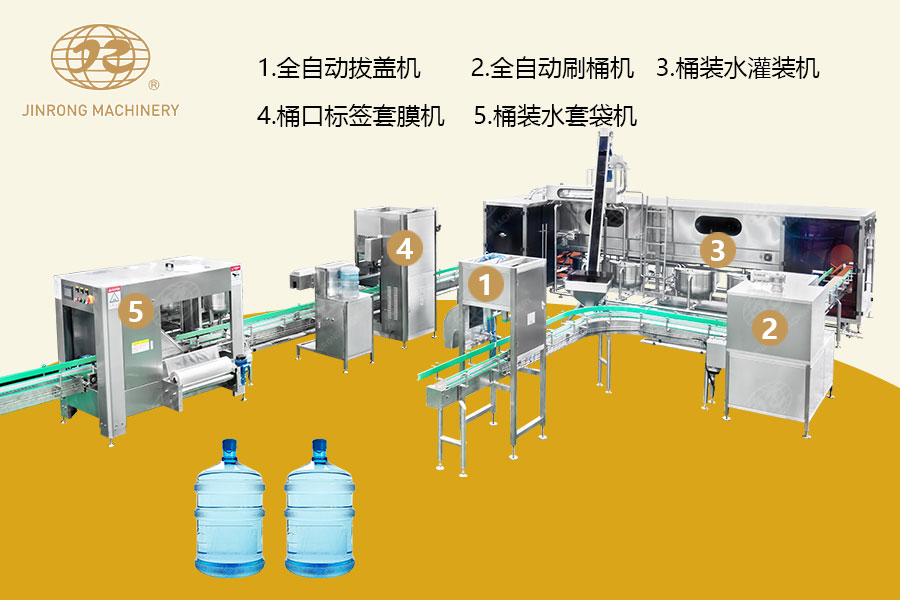 QGF-600 5加侖桶裝水灌裝生產線